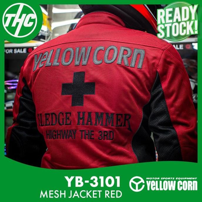 ready YELLOWCORN YB-3101 RED MESH JACKET JAKET MOTOR TOURING YB 3101