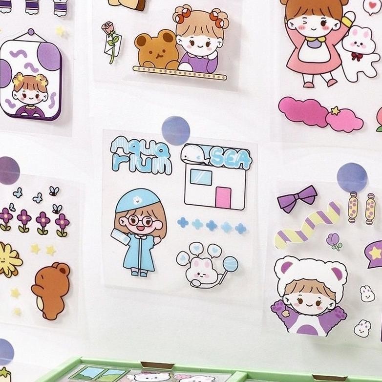 

KA FREE GIFT - Stiker 2D Sticker botol minum plastik anti air Stiker | Buku Diary Stiker Motif Stiker Motif Kartun Korea