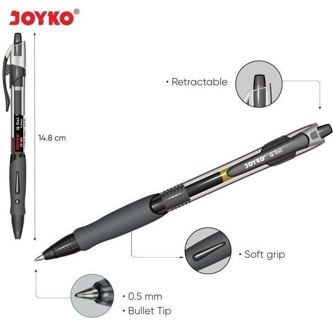 

JOYKO Pulpen Gel 1 Pack GP-265 Q Gel 0.5mm Isi 12 Pcs