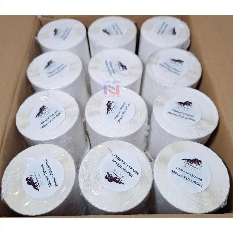 

KA STIKER THERMAL / STIKER LABEL RESI Murah 100 x 150 x 300pcs Harga 1 pcs