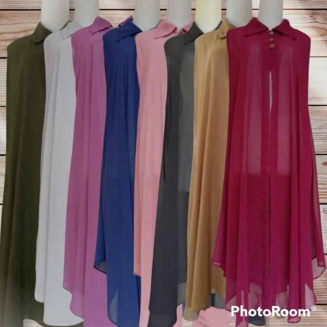 LONG OUTER CARDIGAN KARDIGAN GARDIGAN WANITA PANJANG FASHION MUSLIM KE