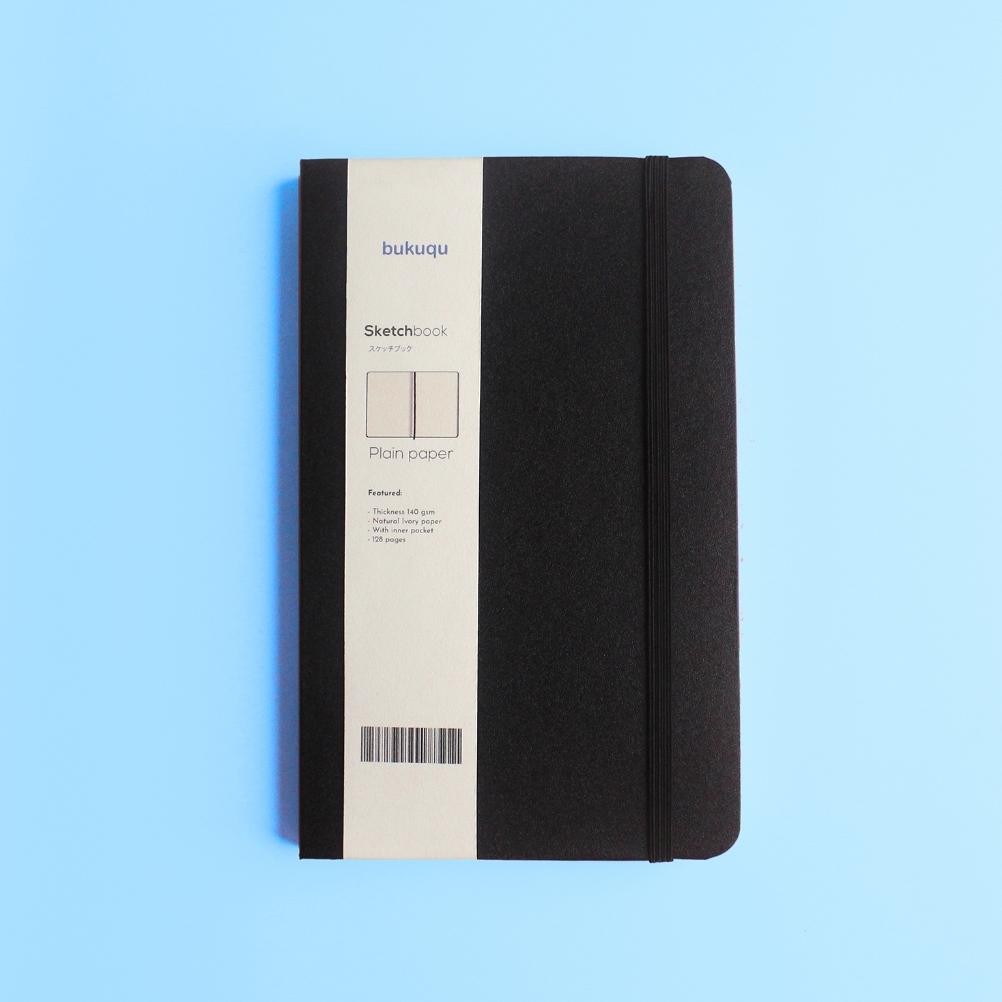 

LINDU Bukuqu Sketchbook A5 140 gsm Portrait/Natural Paper-Hardcover/Notebook gambar/ Lukis/ Cat Air tebal