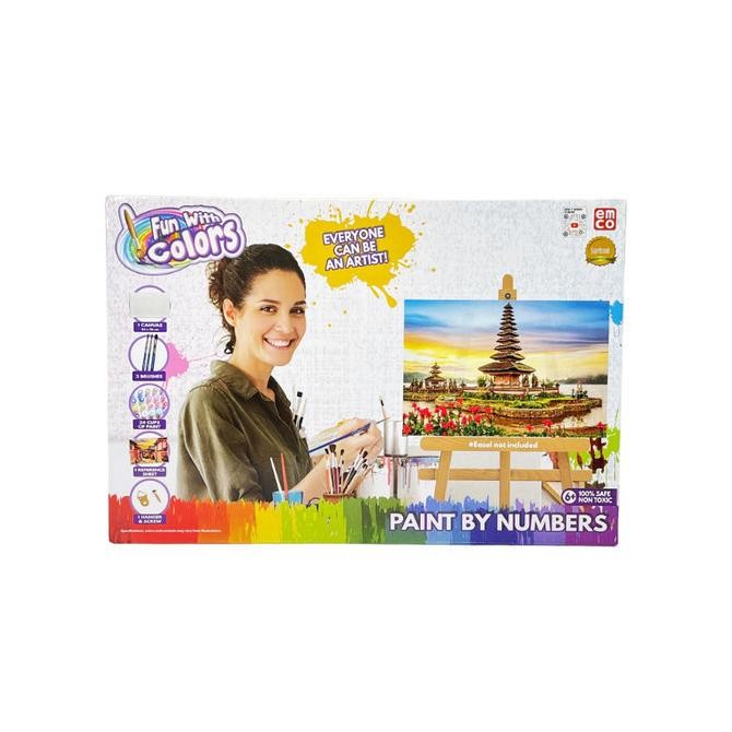 

LINDU Mainan EMCO Fun With Colors Paint By Numbers Large Cat Air dan Kanvas