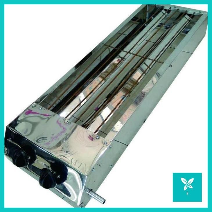 | ABZK | KOMPOR GAS PANGGANGAN SATE, SOSIS, IKAN, AYAM 70 X 25CM STAINLESS