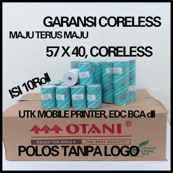 

Terlaris Kertas Struk Thermal Spot Gojek Polos 57X40-13 Merk Otani Perpack Good Quality