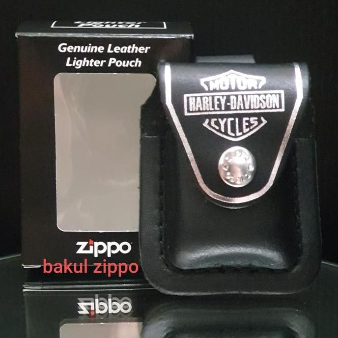 Original Zippo Pouch Harley Davidson Black Terbaik