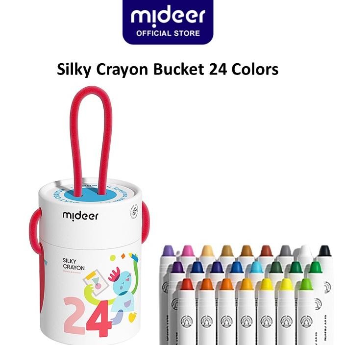 

LINDU Mideer Silky Crayon Bucket 24Colors Mainan Edukasi Anak MD4255