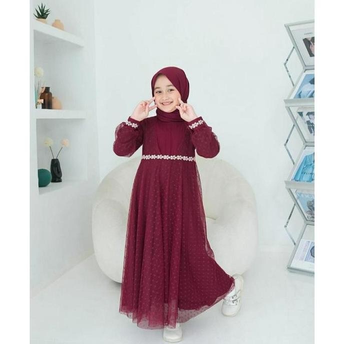 ALYONA KIDS DRES ANAK PEREMPUAN USIA 1 2 3 4 5 6 TAHUN BY ZAHRA FASHION GAMIS TANGGUNG MODEL TILE DO