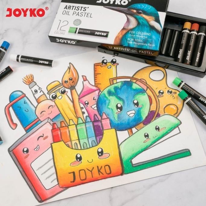 

Oh34 Okk-1520 Fsd-34 Joyko Artist Oil Pastel Op-12Art Crayon Krayon Minyak 12 Warna Original Termurah Oh34