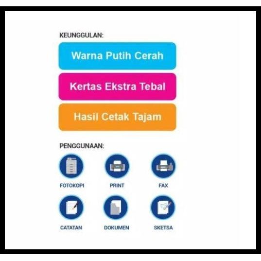 

Terlaris Kertas Hvs Sidu Sinar Dunia A4 70 / 75 Gram ( 5 Rim ) Gojek / Grab Good Quality