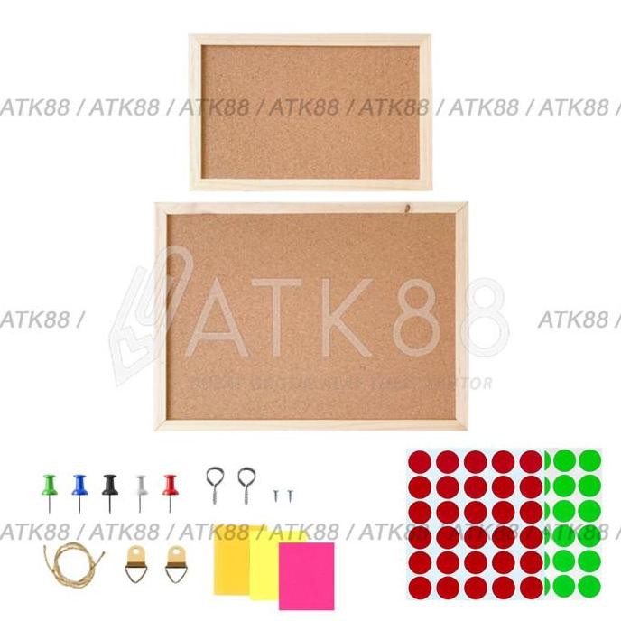 

CORK BOARD MESSAGE 30 X 40 CM BACKGROUND STICKER PAPAN MADING ORIGINAL DAN TERPERCAYA