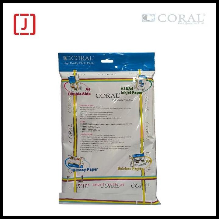 

Terlaris Coral Glossy Paper A4-120 Gr Pack = 100 Sheets Kertas Foto Good Quality
