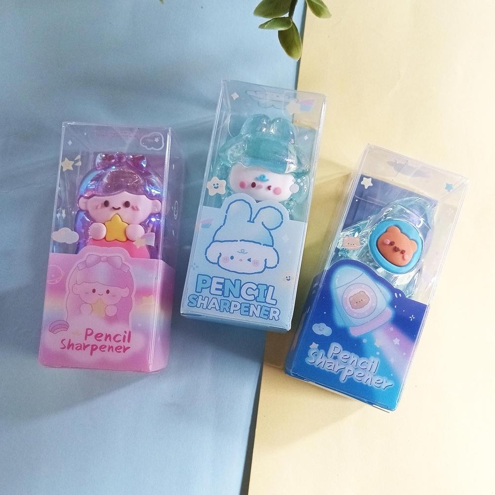 

Zai-2530 Or42 Er-79 Fancy Rautan 1 Lubang Hologram Pencil Sharpener Crystal / Pengserut Kaca Lucu Murah Hemat Zai-2530