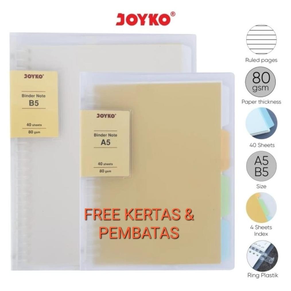 

Fh-46 Cod Fgs-3 Binder Note Cover Transparan Buku Tulis Joyko / Buku Catatan A5/B5 Clear Sale Sale Fh-46
