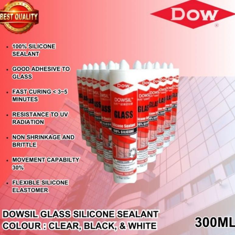 Lem Kaca Silicone Sealant DOWSIL GLASS  / DOWSIL ASAM ACETIC