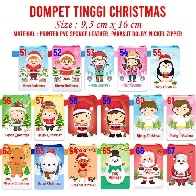 =====] Dompet Tinggi Christmas Natal Dompet Karakter Anak Souvenir Natal Sekolah Minggu