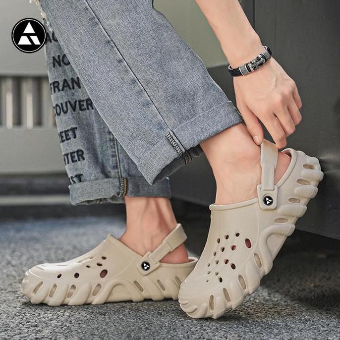 Sandal Derta Kodok Pria Karet Big Size New Style Sepatu Baim Casual Eva Cowok Stylish Terbaru Size 4