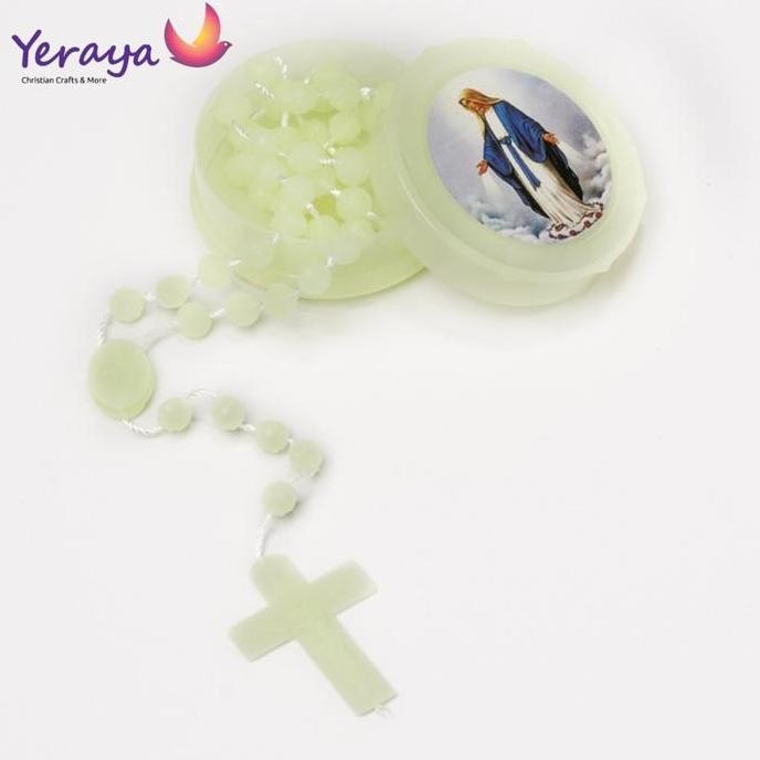 

@#@#@#] Rosario Fosfor Mawar Tali Kotak Rohani 6mm Souvenir Aksesoris Fashion