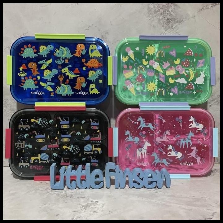 Terlaris Lunch box smiggle sekat 3 leakproof/kotak makan sekat dino unicorn Best Seller