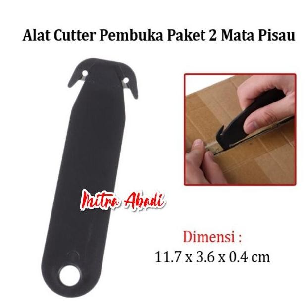 

ALAT CUTTER PEMBUKA PAKET KARDUS SURAT AMPLOP 2 MATA PISAU