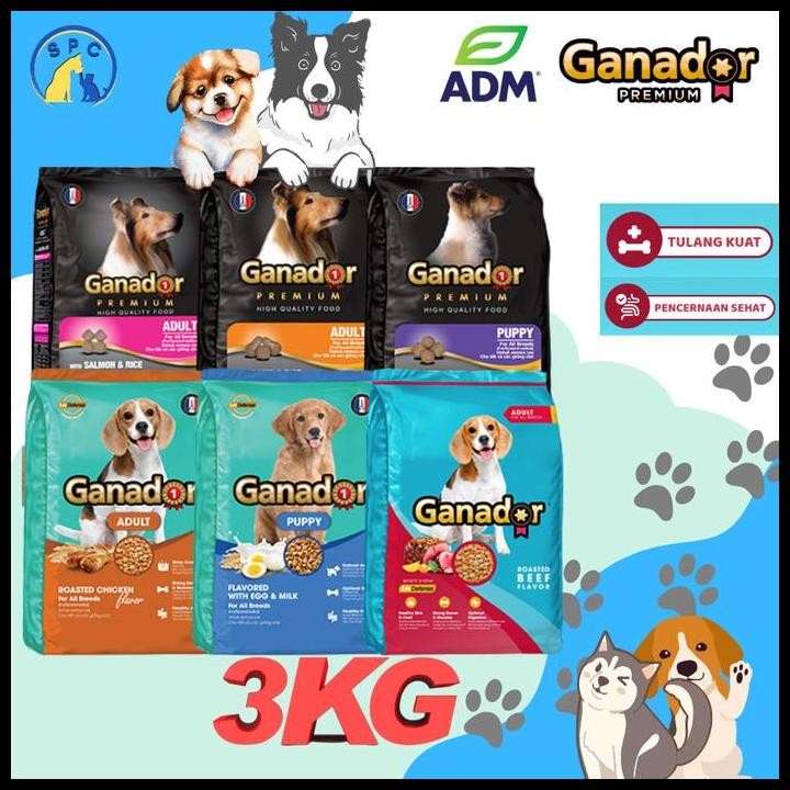 Ganador Dog Food 3Kg All Varian Makanan Anjing Pet Food Ganador Premium Dog Food Good Quality