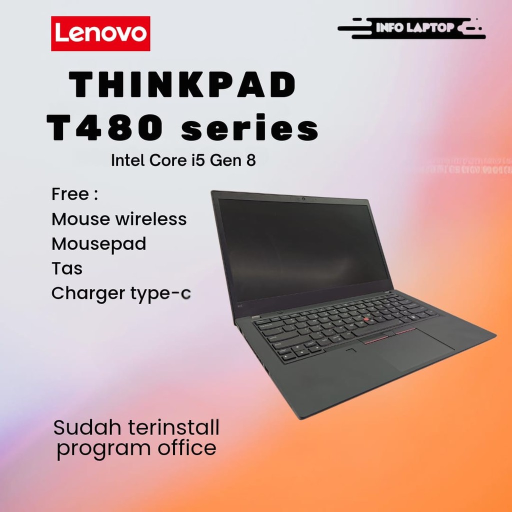 LAPTOP LENOVO THINKPAD T480 INTEL I5GEN8 8GB SECOND
