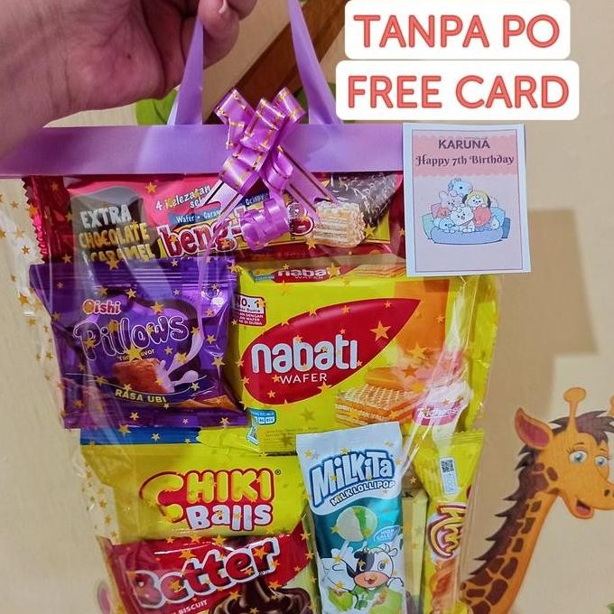 

ready Paket snack ultah KOMPLIT BANGET / FREE CARD / GOODIE BAG