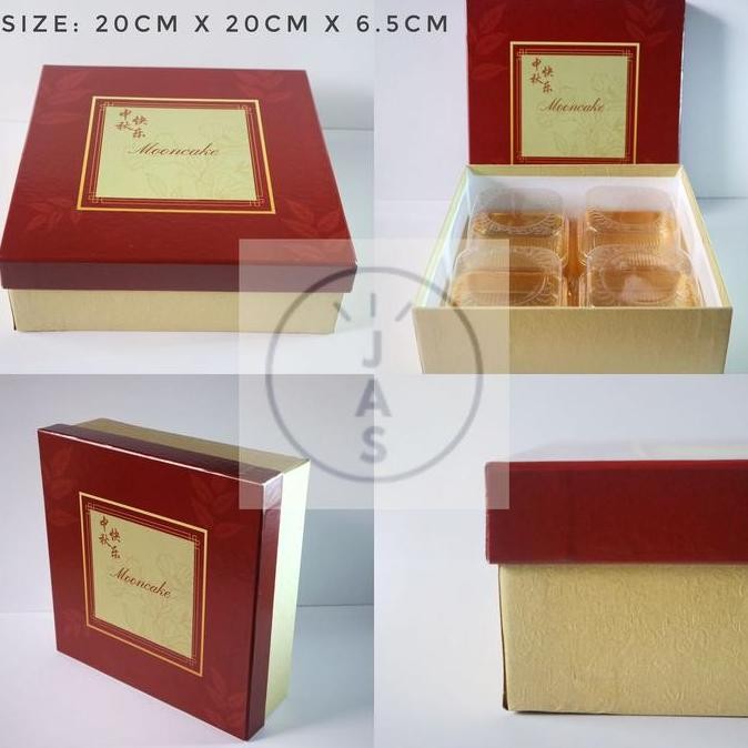 

ready kotak kue 20x20x6,5 hardbox / hand made / edisi moon cake