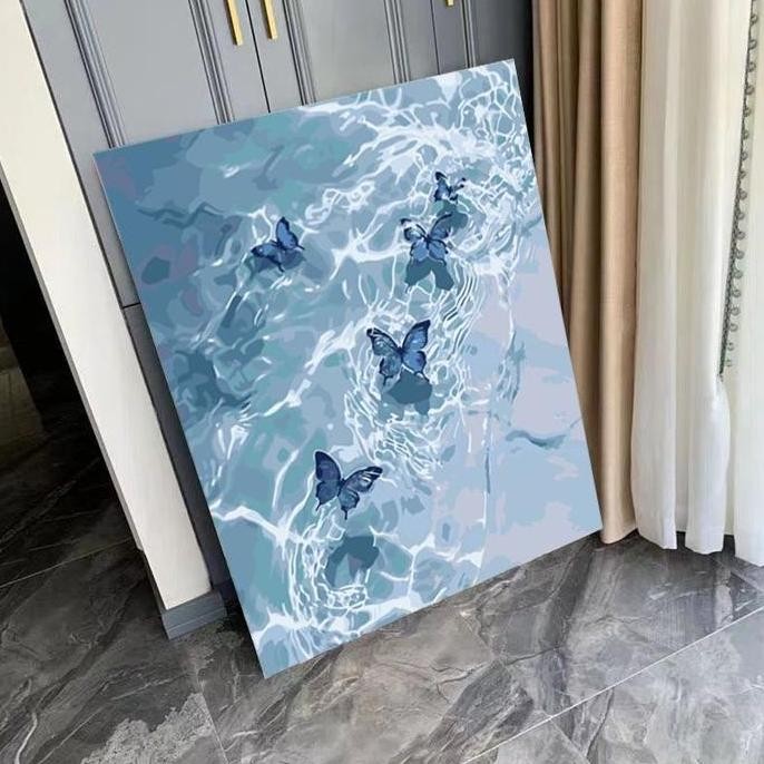 

ready !!! 40x50cm Kanvas Gambar Tinggal Diwarnai Oil Painting DIY Perangkat Lukisan