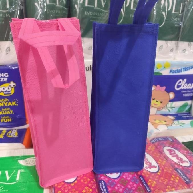 ready tas kain spunbond buat botol wine new isi 12 pcs terlaris dan termurah
