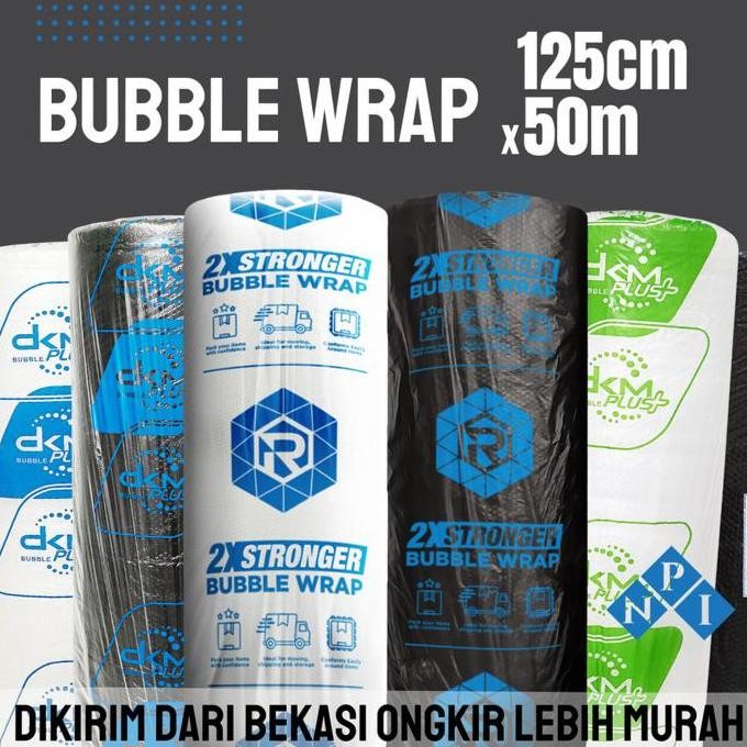 

ready Plastik Bubble Wrap Hitam 50 Meter Bubblewrap DKM PLUS PREMIUM / ROLL