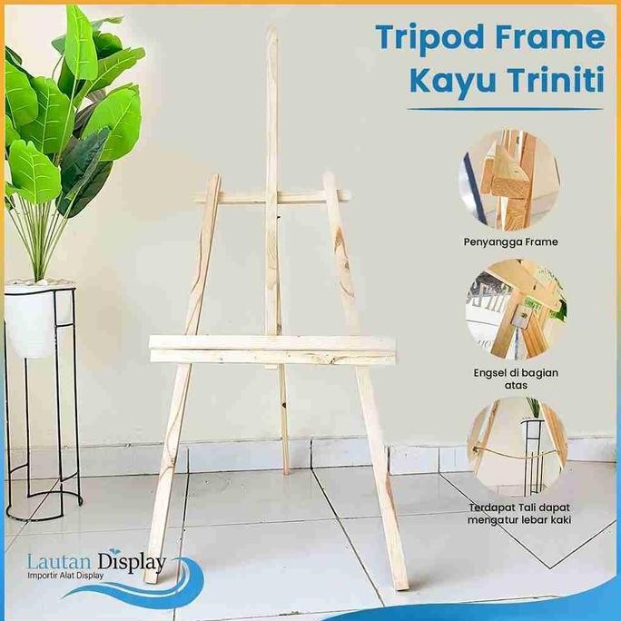 

ready !!! Easel Standing Frame Kayu Wooden Board Besar Stand Lukis Kayu Jati Belanda Penyanggah Papan Bunga, Lukisan, Kanvas, Whiteboard, Frame Bingkai Foto Wedding