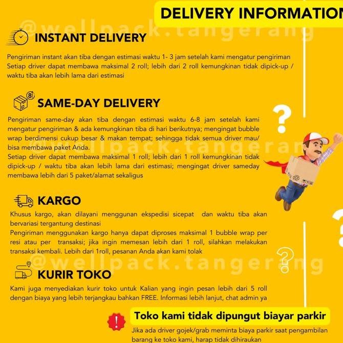 

ready Bubble Wrap Roll MULIA PACK MP Hitam & Bening 125cm x 50m 3.3KG