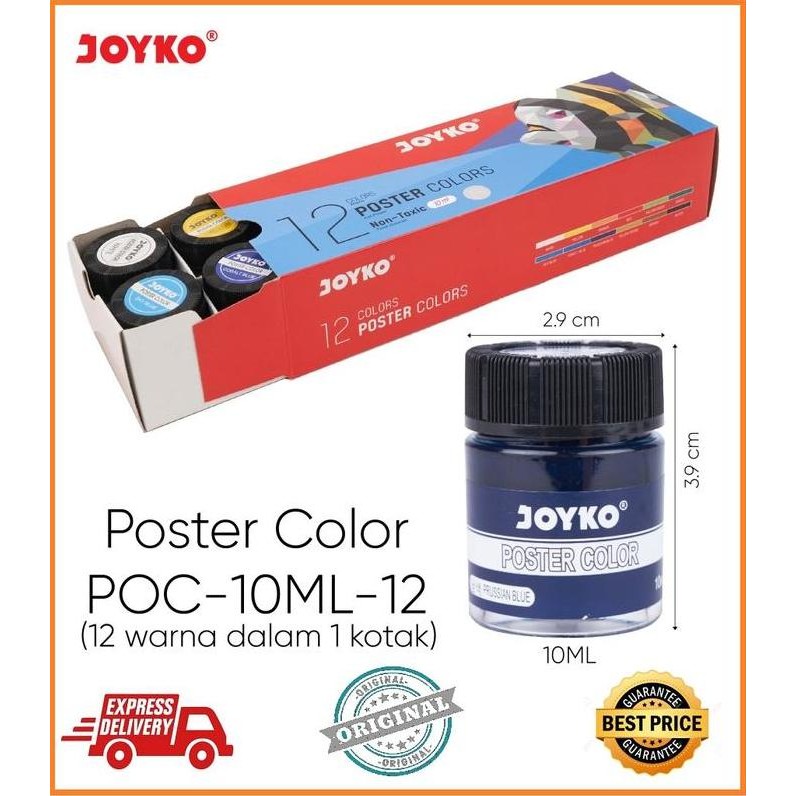 

ready !!! CAT POSTER COLOR JOYKO POC 12 WARNA - POC-10ML-12