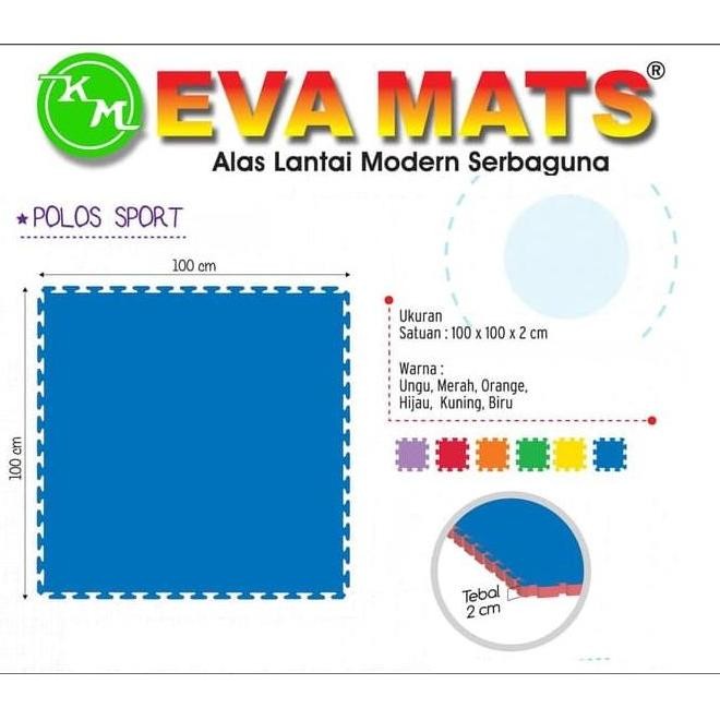 TERMURAH - Karpet Evamat 100 x 100 Tebal 2 CM Evamat puzzle (berat dimensi)