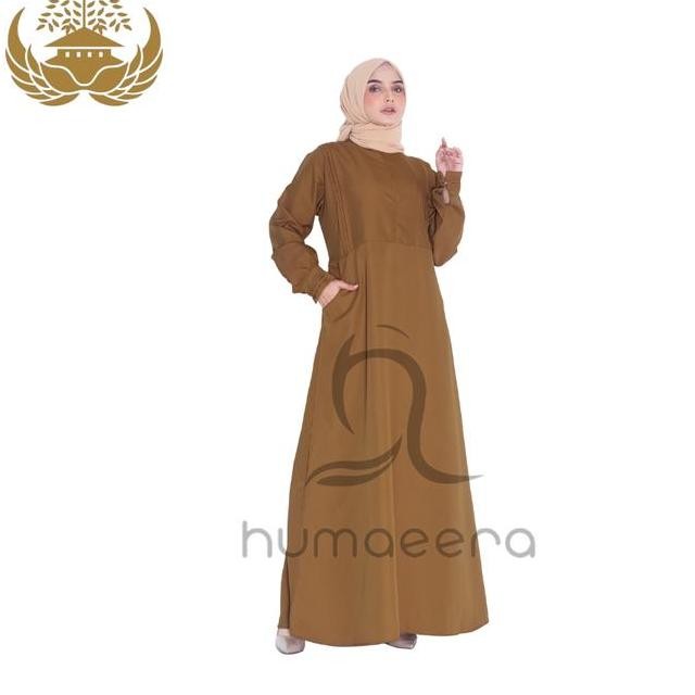 ST- baju keki ASN Toyobo PDH Khaki Guru GAMIS Terusan Rok dan Gamis Jumbo Cokelat Katun Muslim Wudhu
