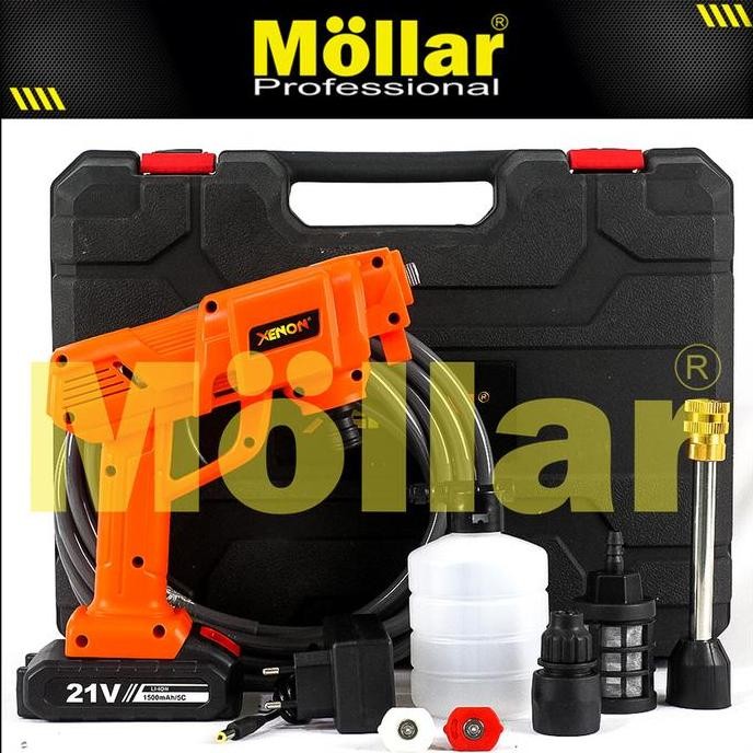 TERBARU - XENON CORDLESS JET CLEANER 21V MESIN CUCI STEAM MOTOR MOBIL BATERAI