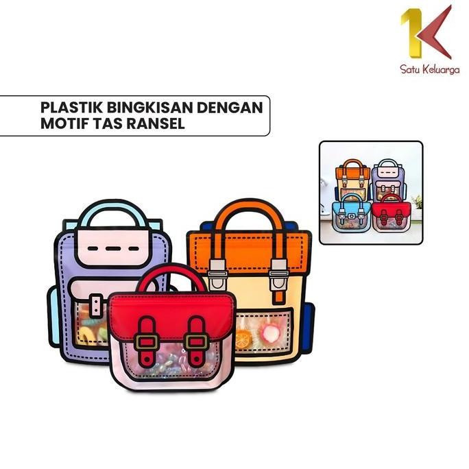 

[COD] SK C1094 PLASTIK BINGKISAN ZIPLOCK MOTIF TAS RANSEL ULTAH ANAK FASHION BAG