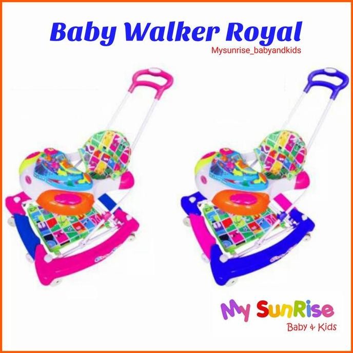 TERBARU - BABY WALKER ROCKING MELODY AEROPLANE 3IN1 ROYAL RY-8383