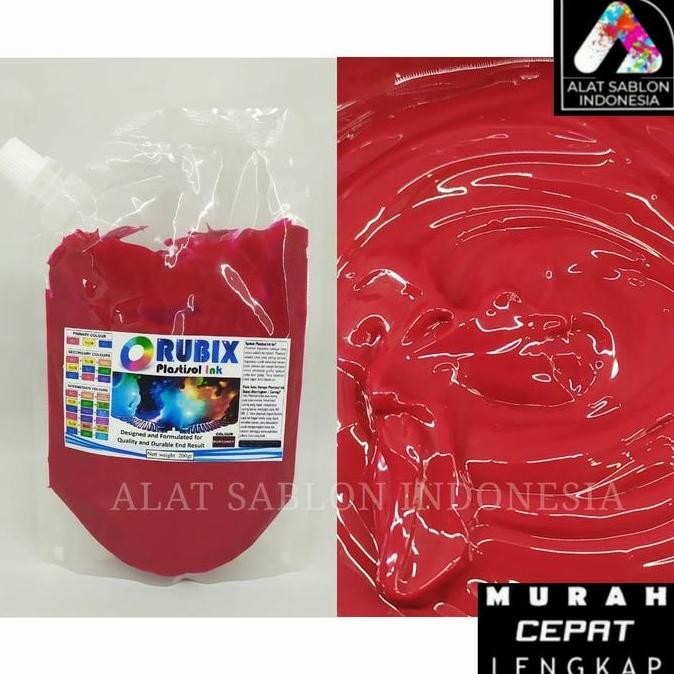 

ready !!! TINTA SABLON PLASTISOL RUBIX BURGUNDY 200GR