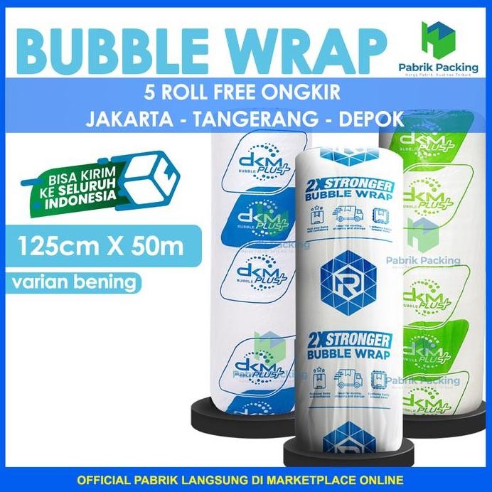 

ready PLASTIK BUBBLE WRAP BENING TEBAL 125CM X 50M / BUBBLE WRAP DKM+ 1 ROLL