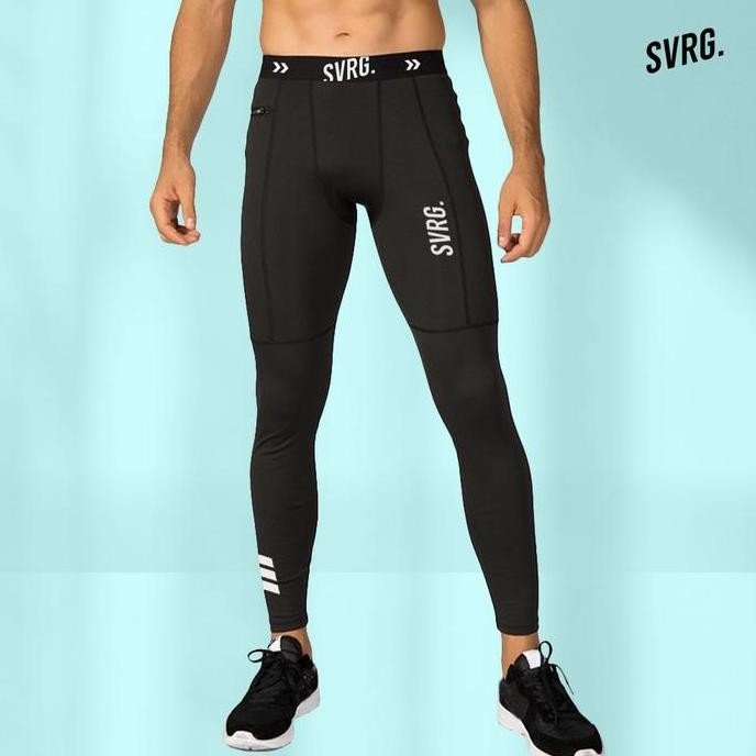 SVARGA ONYX CELANA LEGGING SPORT PRIA CELANA SPANDEX STRIT OLAHRAGA