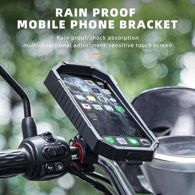ROCKBROS PHONE HOLDER MOTOR SEPEDA WATERPROOF TOUCHSCREEN BAG 22001