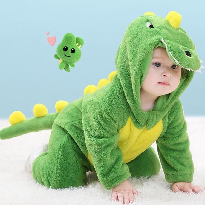 ''Terlaris" Onesie Bayi Dinosaurus Onesie Dinosaurus Baby Kostum Dinosaurus Bayi Murah