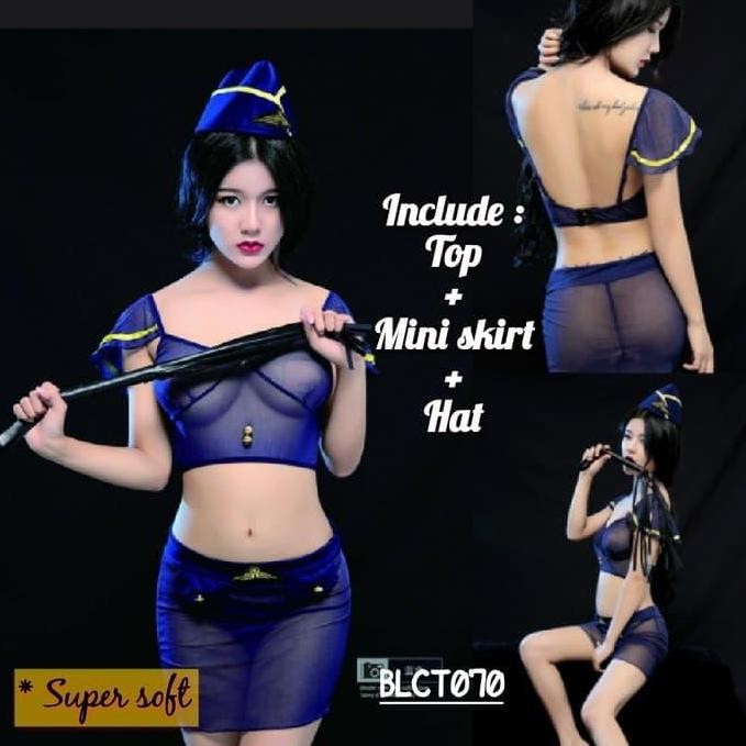 ''Terlaris" Lingerie Costume Police Baju Kostum Polisi Pramugari Wanita Seksi Murah