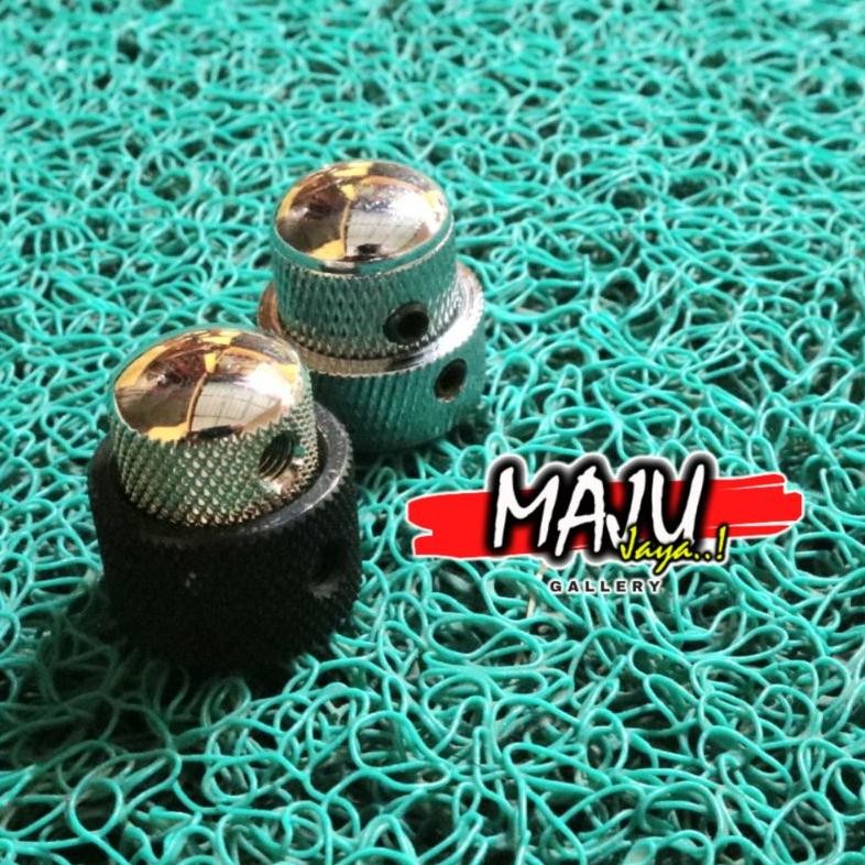 stacked knob potensio tingkat tumpuk susun Chrome gitar bass