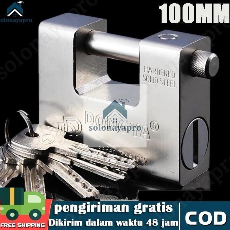 ''Terlaris" 100Mm Kunci Gembok Panser /Gembok Rumah Panzer/Gembok Balok Pagar Pintu Gerbang/Iron Pad