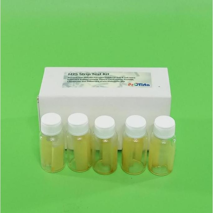 WATER TEST KIT. BAKTERI PATOGEN TEST STRIP H2S UNTUK 10 TEST PER PKG ORIGINAL DAN TERPERCAYA