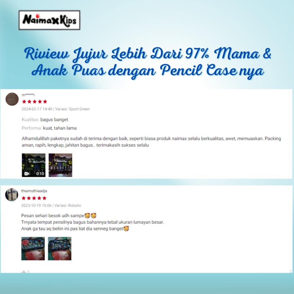 

Pencil Case Custom Nama | Naimax Kids Pencil Case Medium Anak Laki-Laki