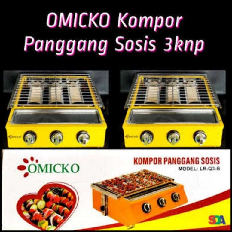 kompor panggang sosis 2 tungku omicko / Panggangan Sosis / 3 Tungku dan 4 Tungku